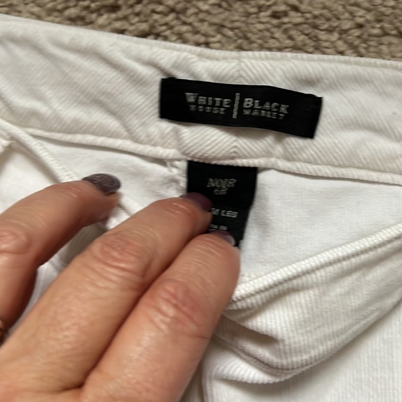 White House Black Market off-white Cordaroy Jean - Picture 2 of 6